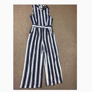 Blue and White Striped Jumpsuit from BooHoo